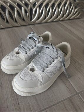 White & Silver Sneakers